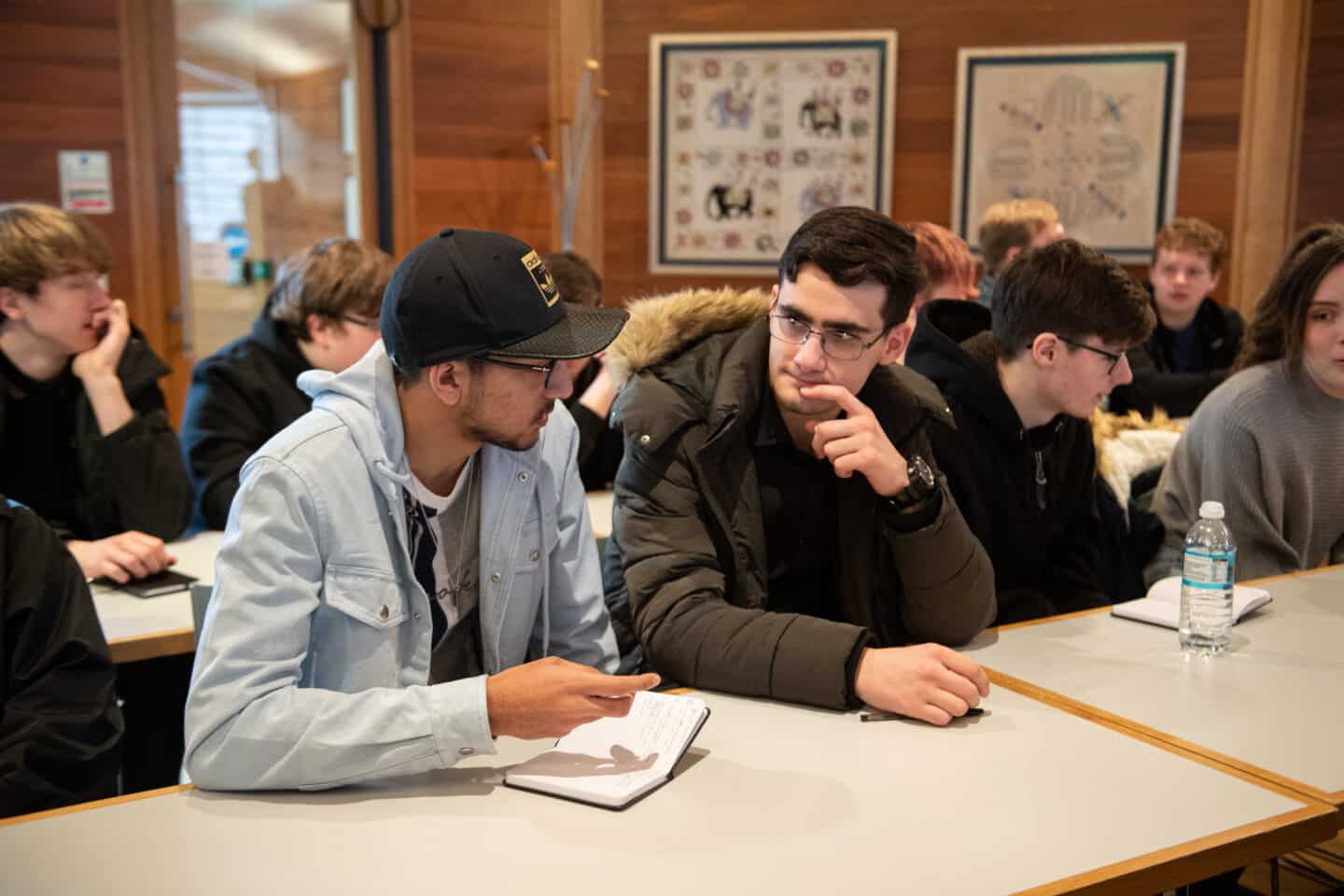 A group of students in a classroom