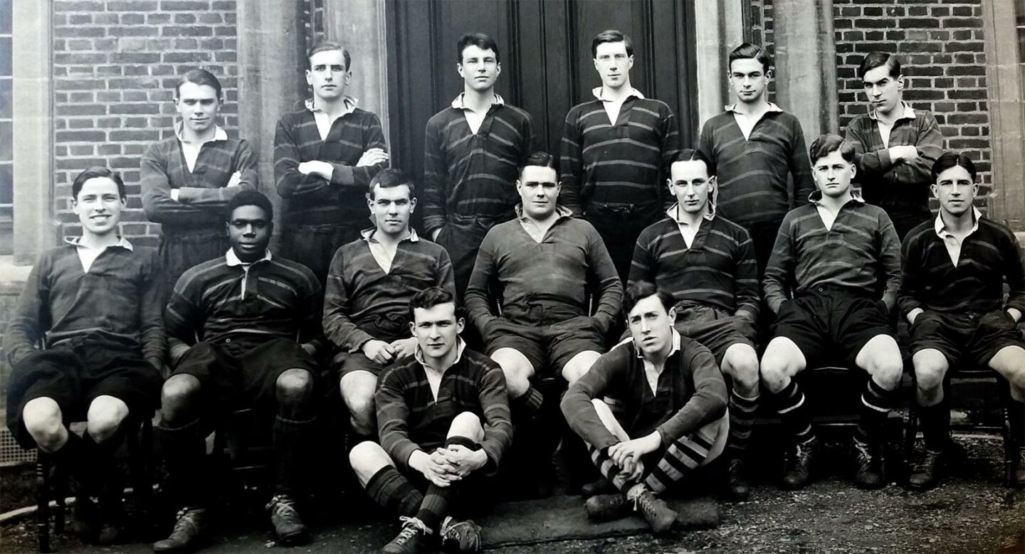 Alfred Nathan Nsubuga Mayanja as part of the 1932 rugby squad