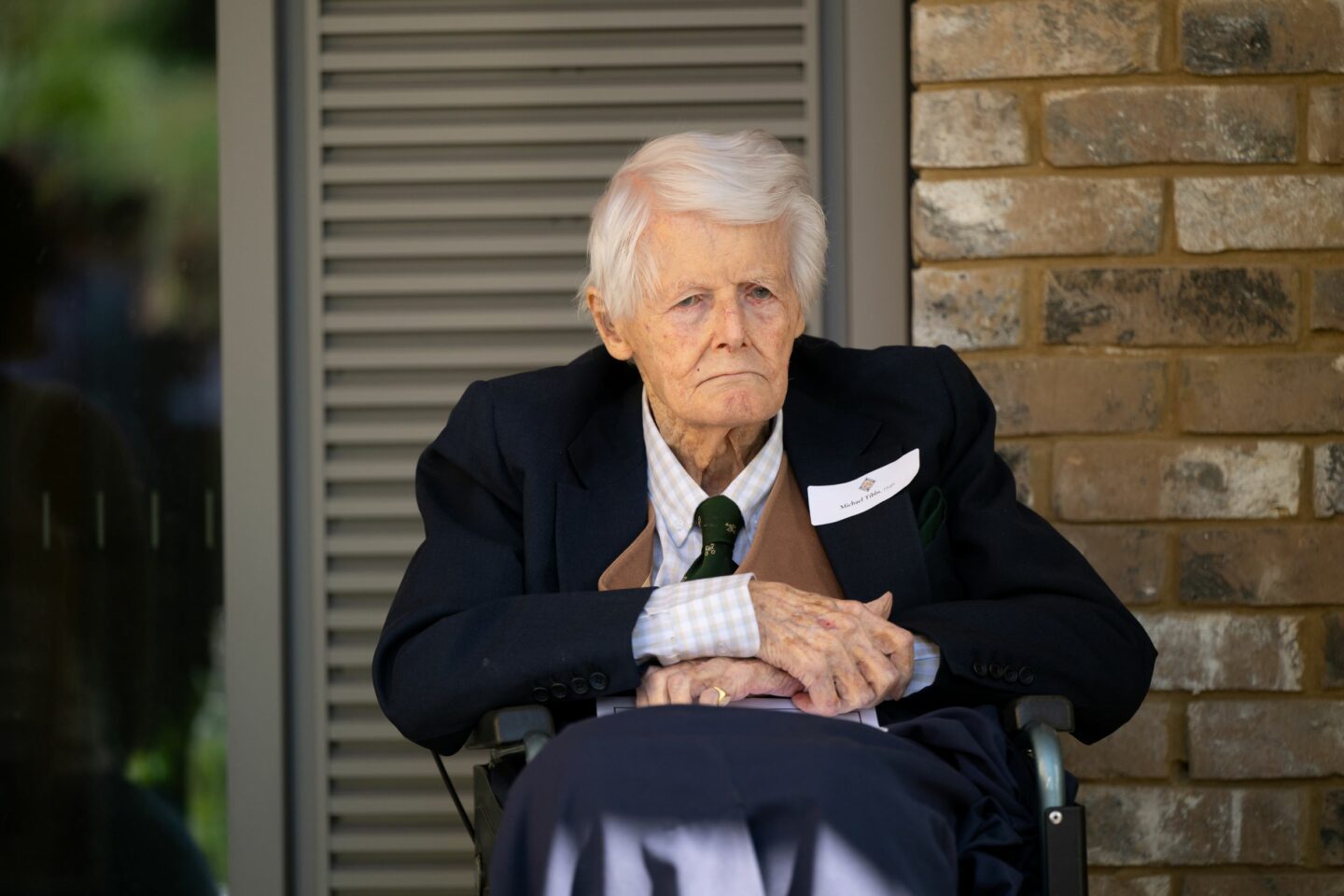 A man seated in a wheelchair
