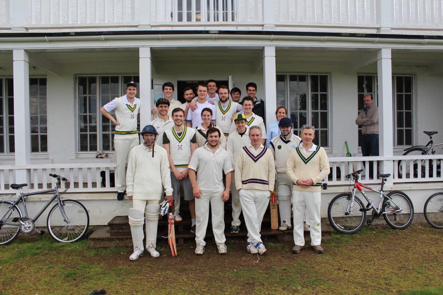 a group of cricket players