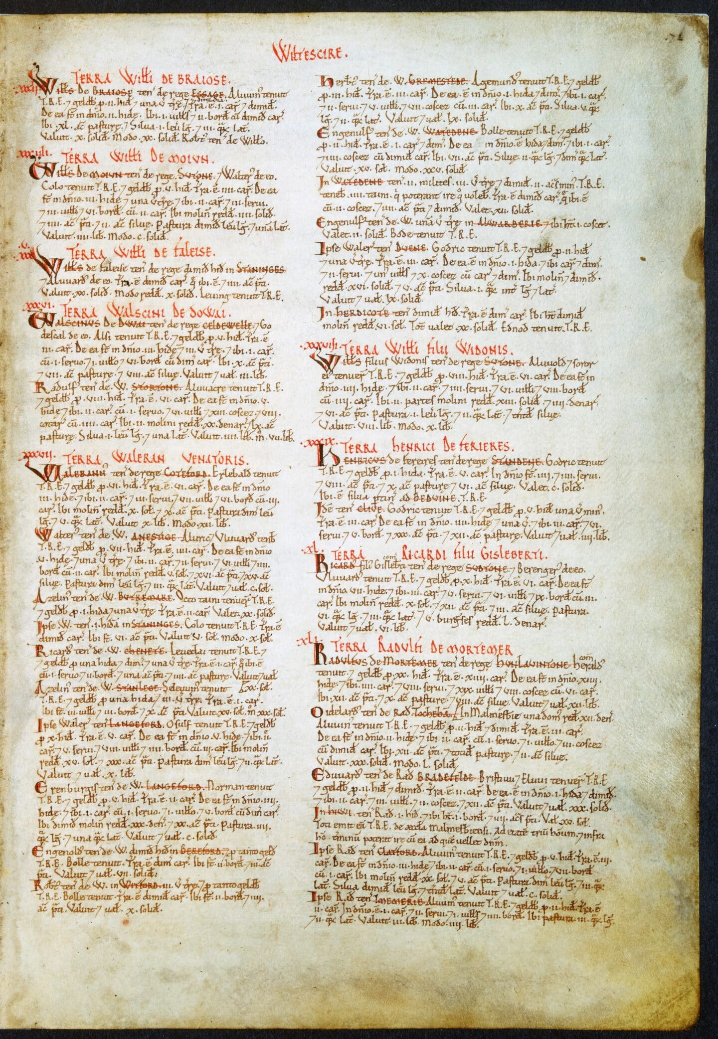 A leaf from a medieval manuscript