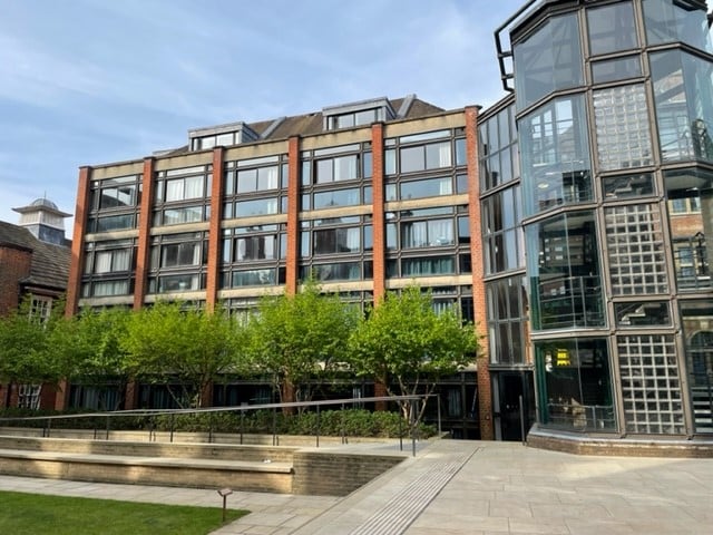 Front of a modern building