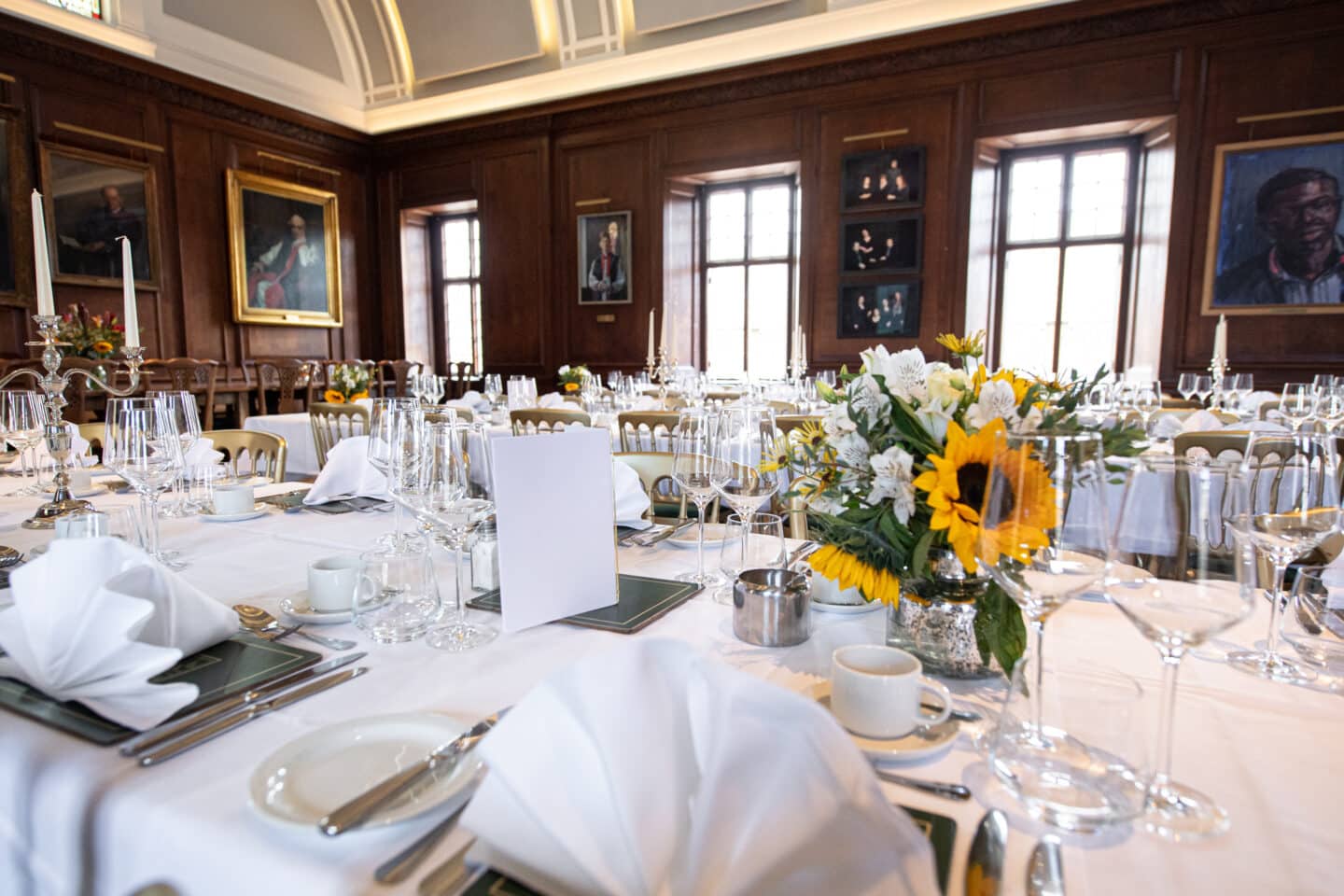 A table set for a formal meal