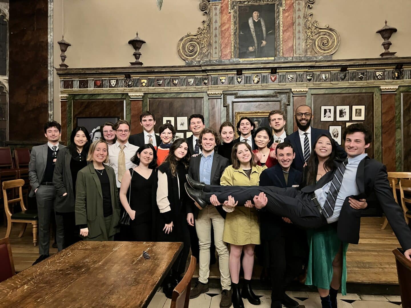 A group of graduate students posing for a photo