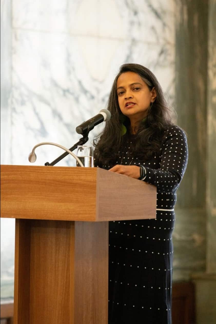 Prof Lavanya Rajamani lecturing at the Old Bailey