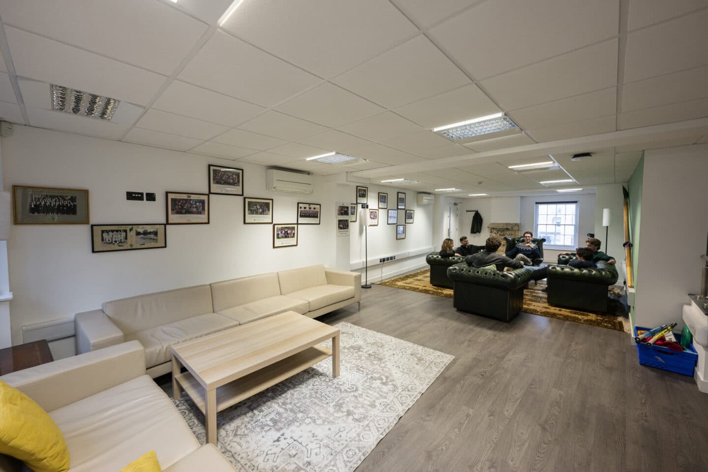 a large area with sofas and armchairs.