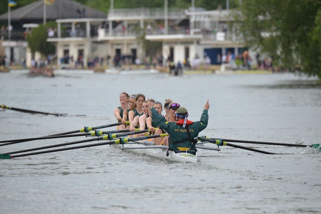 St Peter's College Boat Club women's eight crew