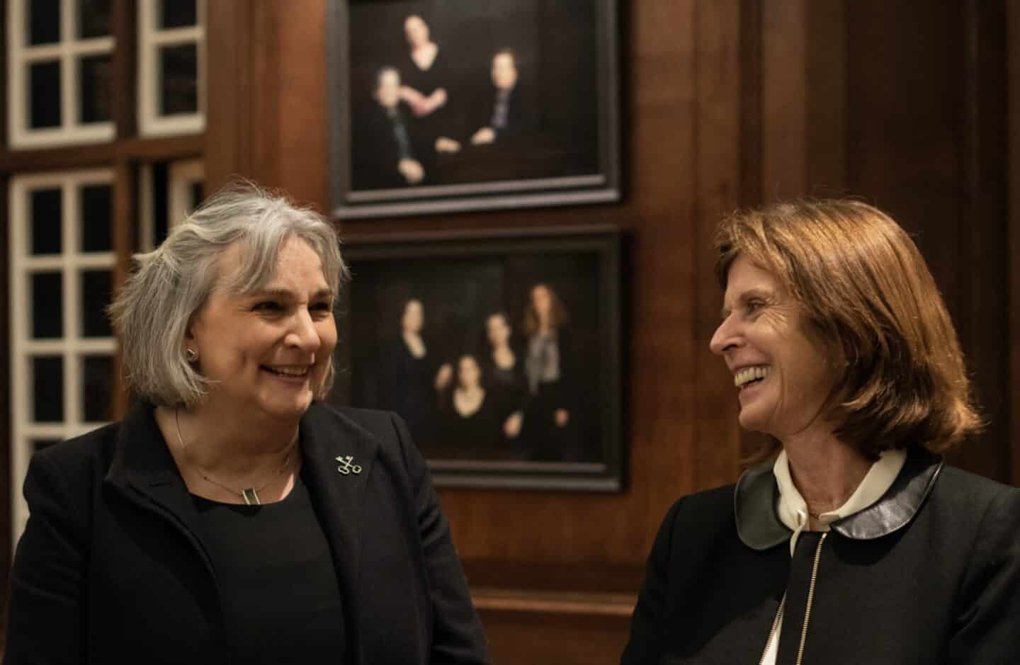 The Vice-Chancellor of the University, Professor Louise Richardson, and the Master of St Peter's College, Professor Judith Buchanan