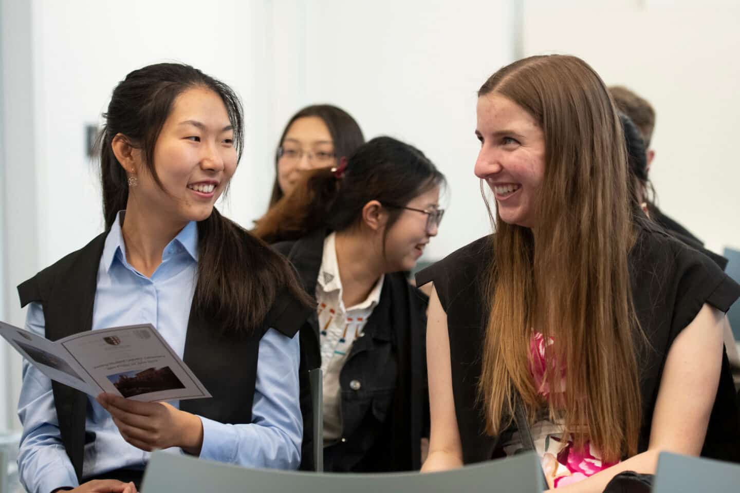 A group of students smiling