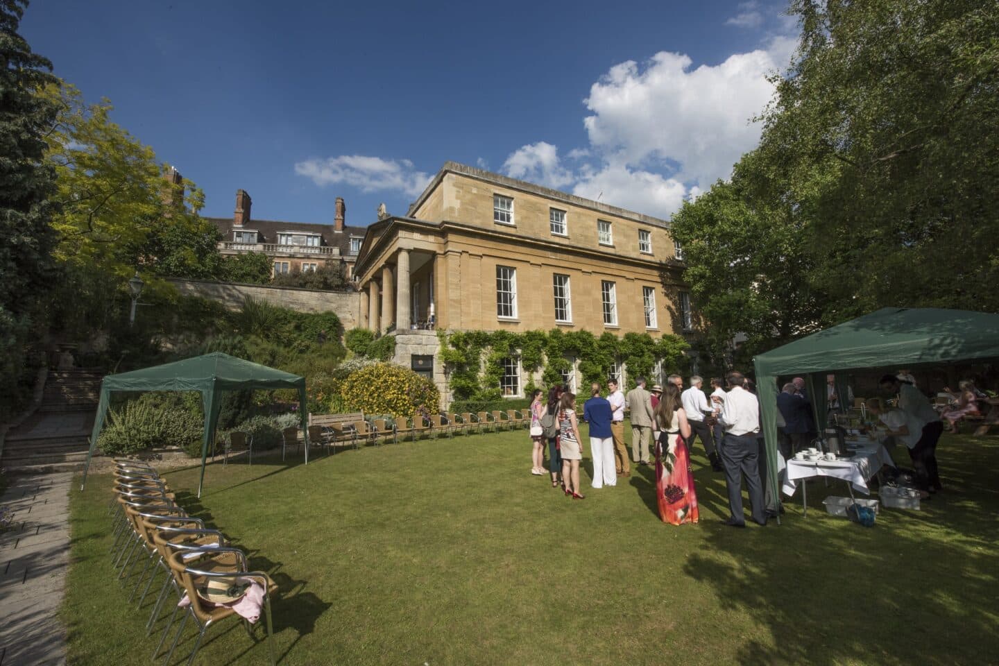 a large party in a garden