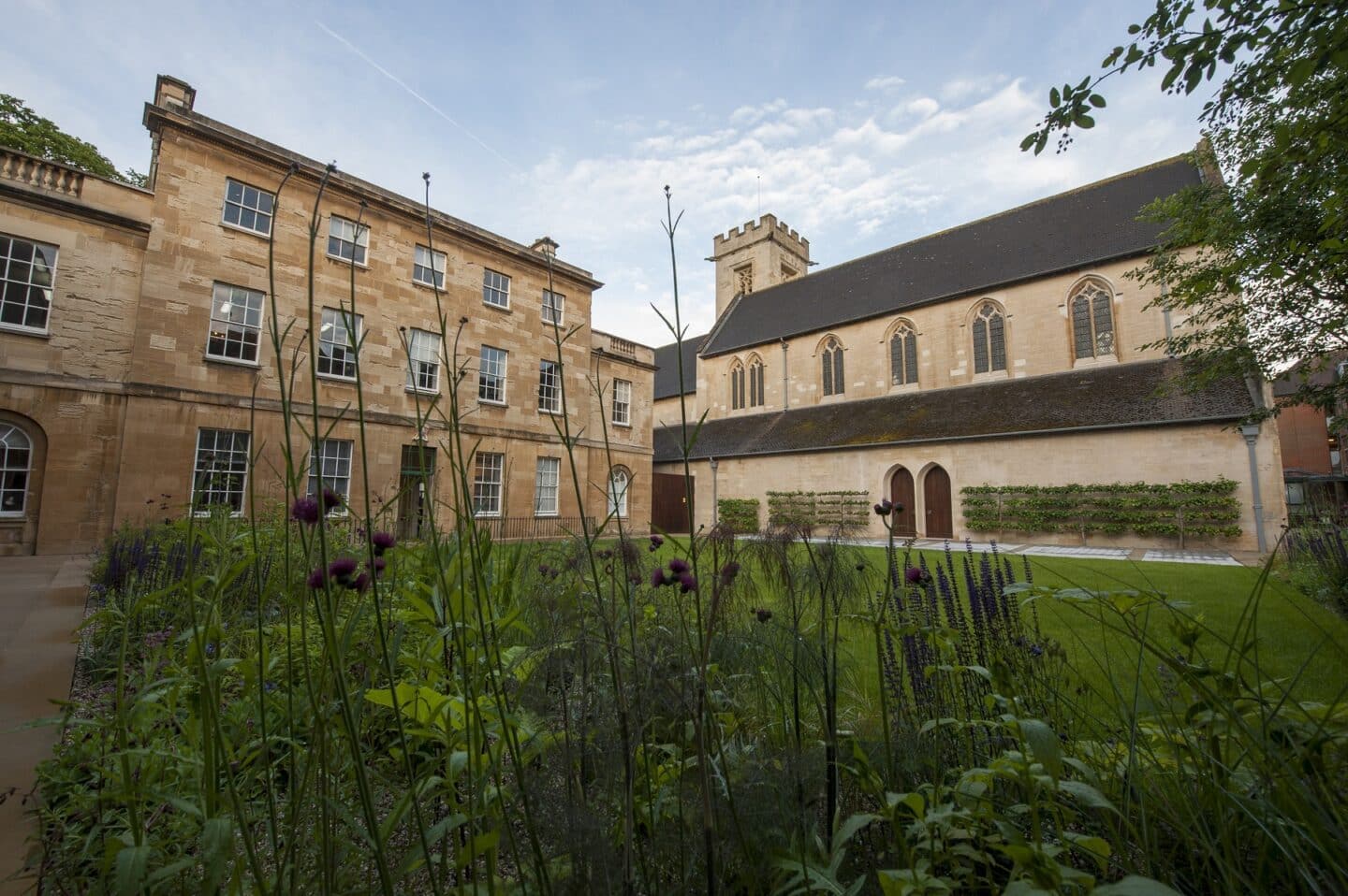 a college quad and garden